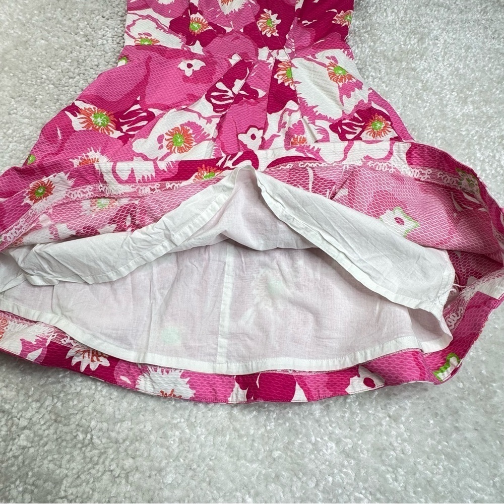 Lilly Pulitzer  Bloom Dress Pink Floral Preppy Resort Coquette Cruise Tropical 4 - Picture 6 of 12